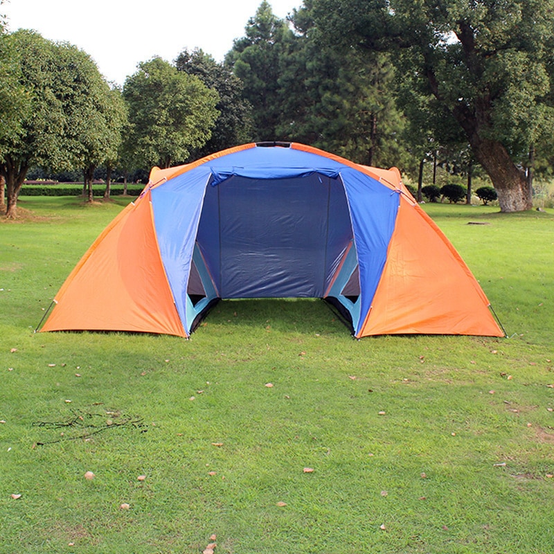Cheap Goat Tents Double Layer Waterproof Two Bedrooms Outdoor Camping Tent For 4 6 Person Hiking Fishing Hunting Familiy Party Tent 3 Colors Tents 
